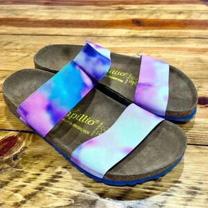 Birkenstock Papillio Curaco Tie Dye Elastic Slip on Sandals in EUC